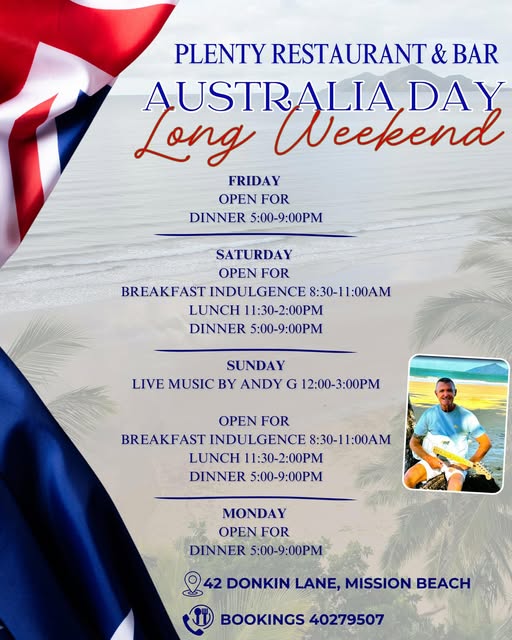 Australia Day Events Mission Beach and Dunk Island 2026 2