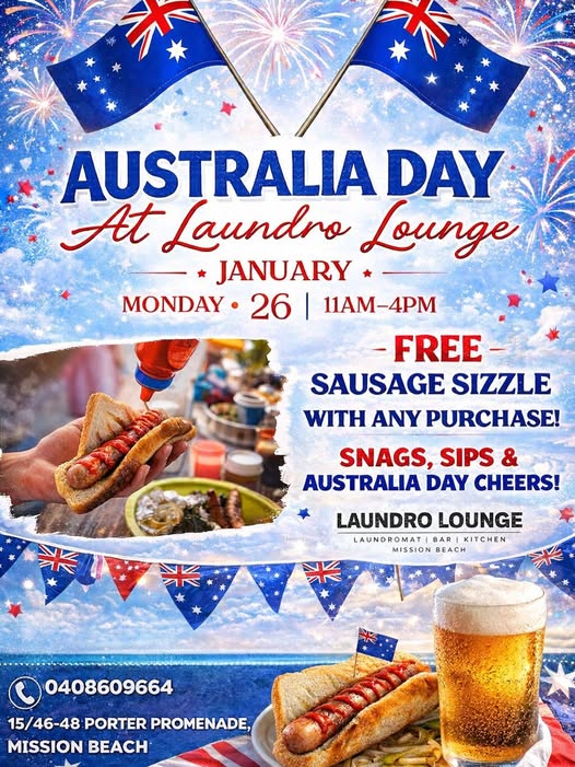 Australia Day Events Mission Beach and Dunk Island 2026 4 Laundro Lounge Australia Day 2026