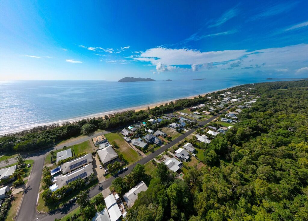 5 New Ways to Explore the Cassowary Coast in 2026: Trails, Culture, and Events You Should Know About 2 Mission Beach Shores and dunk island drone photo